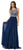 Dancing Queen - 9282 Rhinestone Crusted Illusion A-Line Navy Prom Dress in Navy