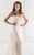 Tarik Ediz - Bateau Neck Sheath Dress 92831 in White