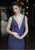 Tarik Ediz - Sleeveless Long Gown 92837 in Blue