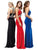 Dancing Queen - 9285 Sculpted Jewel-Encrusted High Slit Prom Dress
