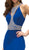 Dancing Queen - 9285 Sculpted Jewel-Encrusted High Slit Prom Dress