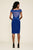 Tadashi Shoji - Eyelash Laced Bodice Column Dress In Blue  