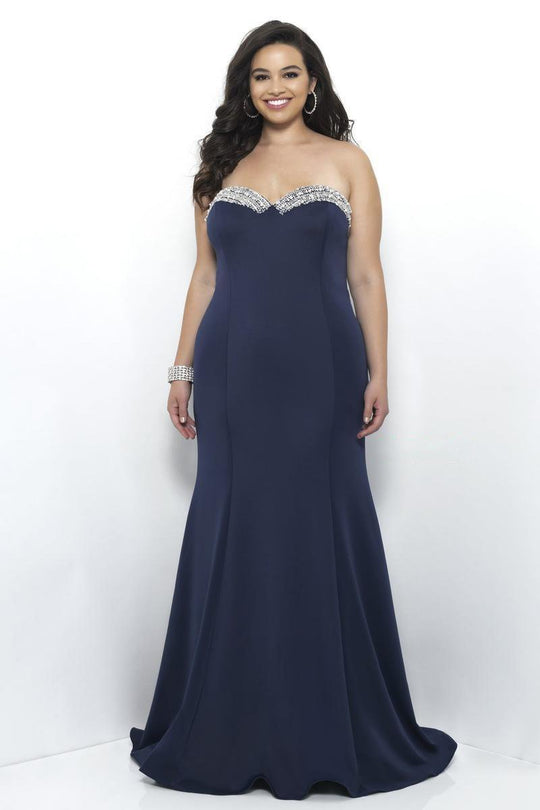 Beaded Strapless Sheath Evening Gown 9300W