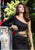 Tarik Ediz - Asymmetric Neck Mermaid Dress 93101 in Black