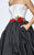 Tarik Ediz - Two-Tone Taffeta Long Gown 93112 in Black and White