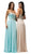 Dancing Queen - 9314 Mesmerizing Jewel-Encrusted Strapless Sweetheart Prom Dress in Blue And Nude