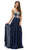 Dancing Queen - 9314 Mesmerizing Jewel-Encrusted Strapless Sweetheart Prom Dress In Blue
