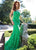 Embellished Halter Neck Long Trumpet Dress 93140