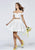 Tarik Ediz - 93142 Two Piece Off Shoulder A-line Dress In White