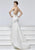 Tarik Ediz - 93152 Slim Fitting Bateau Sheath Dress In White