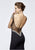 Tarik Ediz - 93167 Bejeweled Illusion Bateau Sheath Dress In Black
