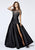 Tarik Ediz - 93172 Embellished Illusion Jewel A-line Dress In Black