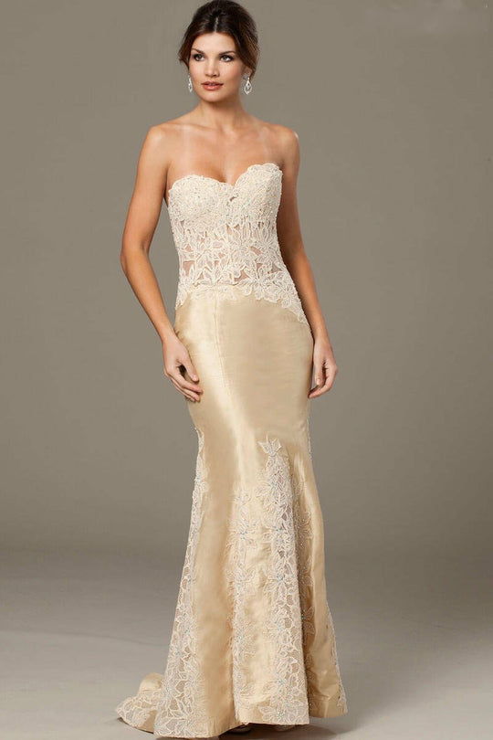 Stunning Strapless Trumpet Taffeta Dress 93184