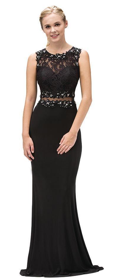 Dancing Queen - Two Piece Laced Dress in Black