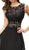 Dancing Queen - 9322 Two-Piece Lace Illusion A-line Long Prom Dress In Black