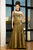 MNM Couture - 9323 Asymmetric Metallic Evening Gown In Green