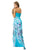 Blush - Strapless Multi Color Long Dress 9330 in Blue