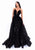 Tarik Ediz - 93301 Lace Illusion Bateau Gown In Black