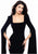 Tarik Ediz - 93302 Square Trumpet Dress with Floor Length Sleeves In Black
