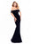Tarik Ediz - 93308 Lace Off-Shoulder Trumpet Dress In Black