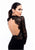 Tarik Ediz - Embellished High Neck High Low Ruffled Dress 93318 - 1 pc Black In Size 2 Available
