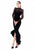 Embellished High Neck High Low Ruffled Dress 93318 in Black