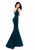 Tarik Ediz - 93331 Embellished Deep V-neck Mermaid Dress In Green