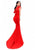 Tarik Ediz - 93339 Ruffled One Shoulder Mermaid Dress In Red
