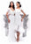 Tarik Ediz - 93345 Floral Applique Fringe Cape Sheath Dress In White