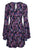 Taylor - 9338M Long Bell Sleeve Printed A-Line Dress In Blue and Pink