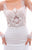 Tarik Ediz - 93404 Long Sleeve Illusion Embellished Sheath Gown In White