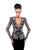 Tarik Ediz - 93498 Deep V-neck Sheath Gown with Beaded Jacket In Black