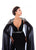 Tarik Ediz - 93499 Deep V-neck Sheath Gown with Chiffon Cape  In Black