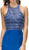 Dancing Queen - 9355 Sparkly Sequined Halter Style Evening Gown in Blue