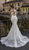 Tarik Ediz - 93600 Floral Lace Bateau Mermaid Dress in White