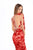 Tarik Ediz - 93601 Floral Embroidered Sheer Long Sleeve Mermaid Dress In Red