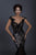 Tarik Ediz - 93602 Floral Embroidered Mermaid Dress With Train In Black