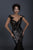 Tarik Ediz - Floral Embroidered Mermaid Dress With Train 93602 In Black