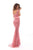 Tarik Ediz - 93606 Lace Illusion Neck V-lined Trumpet Dress
