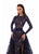 Tarik Ediz - 93608 Allover Lace Long Fitted Gown with Full Overskirt In Blue