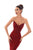 Tarik Ediz - 93612 Strapless Sweetheart Glitter Velvet Mermaid Gown In Red
