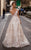 Tarik Ediz - 93613 Floral Lace Fitted Gown with Skirt overlay