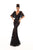 Tarik Ediz - 93616 Illusion V Neckline Allover Lace Evening Dress