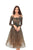 Tarik Ediz - 93619 Lace Applique Long Sleeve A-line Dress
