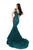 Tarik Ediz - 93626 Lace Illusion Neck Mermaid Dress With Train In Green