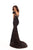 Tarik Ediz - 93627 Lace Embroidered Dress With Detachable Train In Black