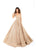 Tarik Ediz - 93631 V Neckline Scallop Lace Ballgown