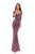 Tarik Ediz - Embroidered Illusion Neck Dress With Overskirt 93633 - 1 pc Lavender In Size 8 Available