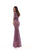 Tarik Ediz - Embroidered Illusion Neck Dress With Overskirt 93633 - 1 pc Lavender In Size 8 Available