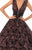 Tarik Ediz - 93641 Plunging Floral Lace Obi Ballgown In Black